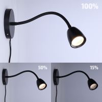 Solight LED nástěnná lampička, stmívatelná, 4W, 280lm, 3000K, černá - WO54-B_4 (3)