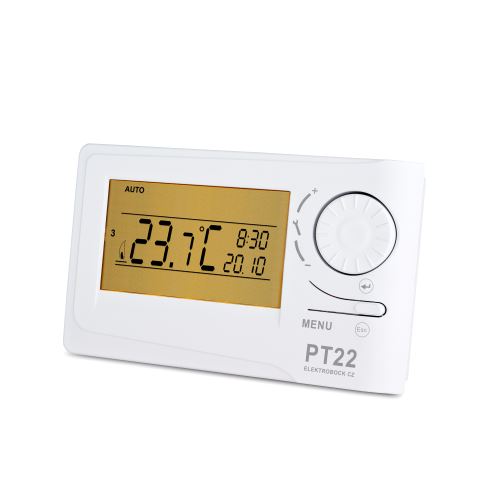 ELEKTROBOCK Prostorový termostat PT22termost.prog.dig.týden. PT22 _1