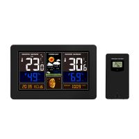 Solight meteostanice, aplikace Smart Life, extra velký barevný LCD, teplota, vlhkost, tlak, USB nabíjení, černá - TE81WIFI