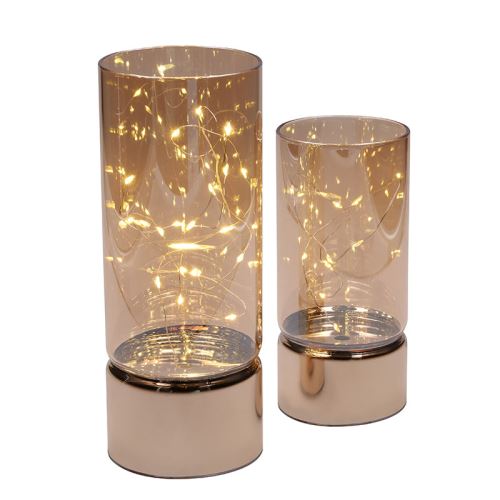 Solight sada dvou vánočních LED světélek, 15/20cm, 30x LED, AA baterie - 1V287_1