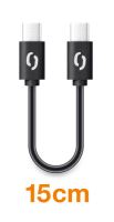 Datový kabel ALIGATOR POWER USB-C/USB-C 15cm, černý_2 (1)