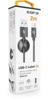Datový kabel ALIGATOR PREMIUM 2A, USB-C, 2m, černý_2 (1)