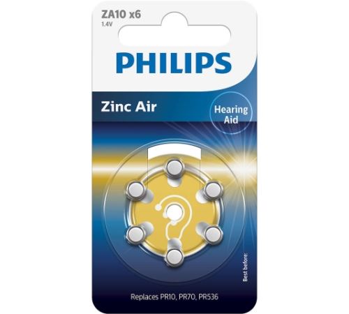 Baterie do naslouchadel Philips ZA10B6A/00, 6ks_1
