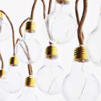 Solight LED dekorativní žárovky na přírodním provazu, 10x žárovka, 30LED, 180cm, časov (2) (2)