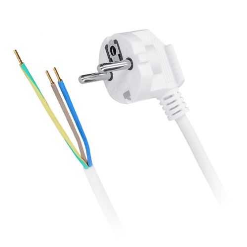 Solight flexo šňůra, 3x 1,5mm2, bílá, 3m - PF21_1