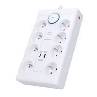 Solight přepěťová ochrana, 8z, USB A+C, 2m, bílá - PO80_4 (3)