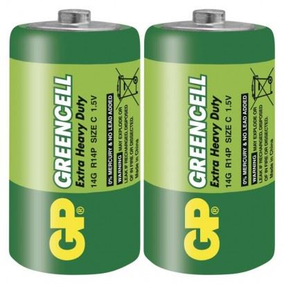 Baterie GP Greencell R14 (C, malé mono)