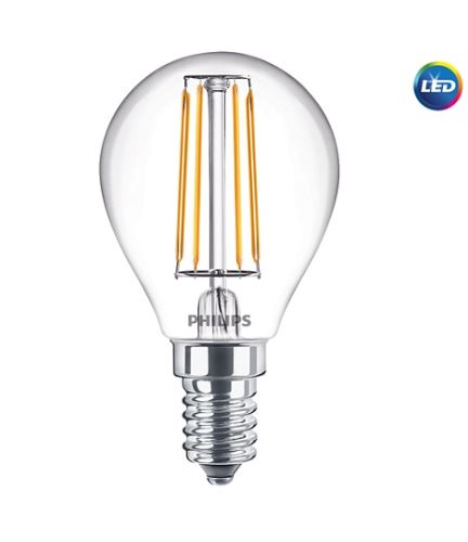 LED žárovka Philips FILAMENT Classic E14 4,3W 2700K 230V P45 CL  P347304LEDž.PH,E14 ilum