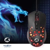 Gaming Mouse GMWD410BK kabelové | 800 / 1200 / 2400 / 3200 / 4800 / 7200 dpi | Nastavitelné DPI | Počet tlačítek: 7 | Programovatelná tlačítka | Pro praváky | 1.50 m | RGB (10)