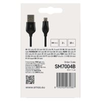 Kabel USB2.0 A konektor - micro B konektor (vidlice - vidlice), 1m  SM7004B_5 (4)