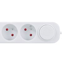 Solight prodlužovací přívod 5 zásuvek, USB A+C 20W PD, 3m, 3 x 1mm2, bílý, vypínač - P (1) (1)