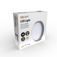 Solight LED venkovní osvětlení kulaté, 13W, 910lm, 4000K, IP54, 17cm, šedá barva - WO7 (8) (8)