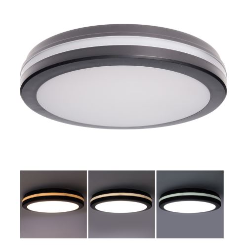 Solight LED osvětlení Gari, 26W, 2340lm, 3CCT, IP65, 30cm, černá - WO820-B_1