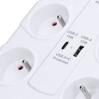 Solight přepěťová ochrana, 8z, USB A+C, 2m, bílá - PO80_5 (4)