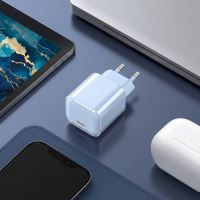 Solight 33W GaN fast charge USB-C adaptér, modrý - DC74B_2 (1)