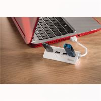 USB 2.0 Hub 1:4, napájení USB, bílý, 480 Mbit/s, HAMA H200120 (2)