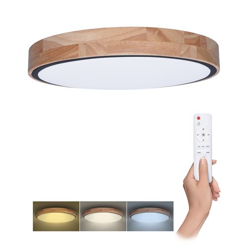 Solight LED osvětlení s dálkovým ovladačem Iron Oak, 48W, 3360lm, 40cm, změna chromatičn