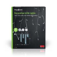 LED venkovní vánoční řetěz - závěs - rampouchy 180 LED, 7 funkcí, časovač, IP44, stude (9) (9)