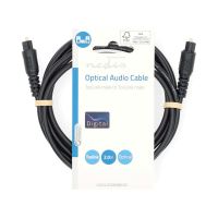 Optický audio kabel | TosLink Zástrčka | 2.00 m | Kulatý | PVC | Černá | Label