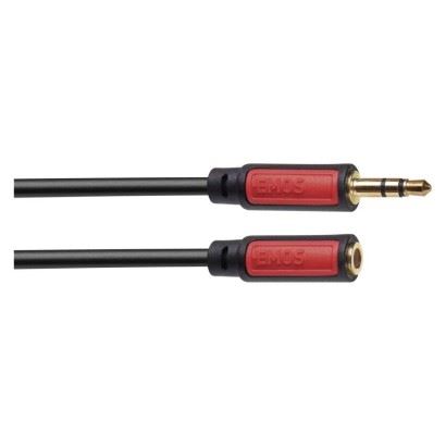 JACK kabel 3,5mm stereo, vidlice - 3,5mm zásuvka 5m   SM5105_1