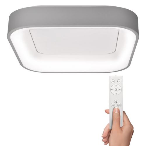 Solight LED stropní světlo čtvercové Treviso, 48W, 2880lm, stmívatelné, dálkové ovládání