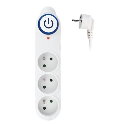 Solight přepěťová ochrana, 3 zásuvky, 1,5m, bílá - PO39_1