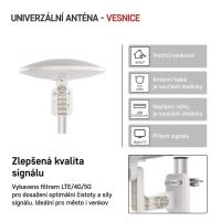 Anténa univerzální VILLAGE MOON–V900, DVB-T2, FM, DAB, filtr LTE/4G/5G_4 (3)