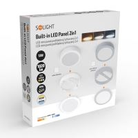 Solight LED mini panel koupelnový 2v1, 3CCT, podhledový/přisazený, 12W, 1020lm, IP54, (12) (12)