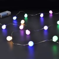 Solight LED vánoční řetěz barevné koule, 20x LED, 2m, 2x AA - 1V273_4 (3)