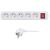 Solight prodlužovací přívod, 5 zásuvek, bílý, vypínač, 3m - PP52