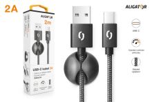 Datový kabel ALIGATOR PREMIUM 2A, USB-C, 2m, černý_8 (7)