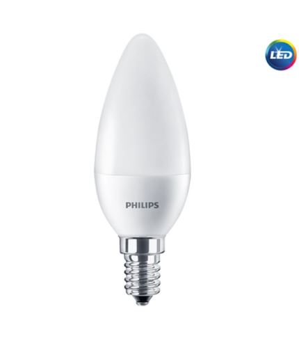 LED žárovka Philips E14 7W 6500K 230V B38 FRLEDž.PH.E14 svíč.60W/6500K/7W mat. 806lm 00 
