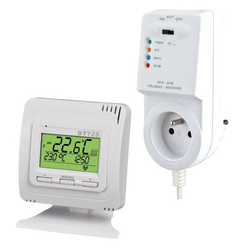 ELEKTROBOCK Bezdrátový termostat s WiFi modulem BT725 WiFitermost.bezdr.progr+dig týd BT