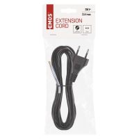 Kabel flexo 2 x 0,75mm, černá, 3m plochá, bal.  S19273_4 (3)
