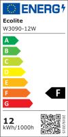 Svítidlo LED přisazené, 12W, 4000K, kruhové, černé  LIRA W3090-12W/CR_6 (5)