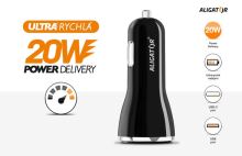 Chytrá nabíječka do auta ALIGATOR Power Delivery 20W, USB-C + USB-A_4 (3)