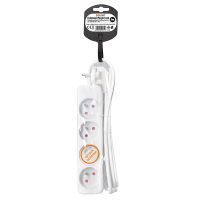 Solight prodlužovací přívod, 4 zásuvky, bílý, 5m - PP23_4 (3)
