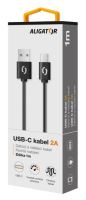 Datový kabel ALIGATOR 2A USB-C 1m, černý_4 (3)