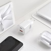 Solight 33W GaN fast charge USB-A + USB-C adaptér, bílý - DC75W_2 (1)