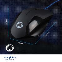 Gaming Mouse GMWD110BK kabelové | 1200 / 2400 / 4800 / 7200 dpi | Nastavitelné DPI | Počet tlačítek: 6 | Programovatelná tlačítka | Pro praváky | 1.50 m | Bez Osvětlení (8)