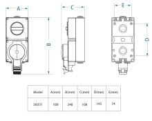 Solight zásuvka IP66 s vypínačem, vodotěsná a prachotěsná - 5B351_10 (9)