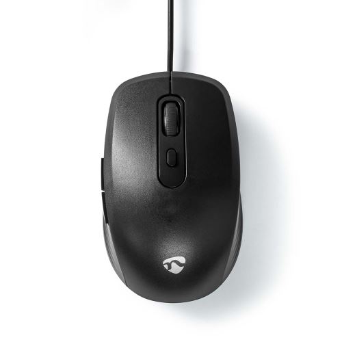 Kabelová myš MSWD110BK | 1200 / 1800 / 2400 / 3600 dpi | Nastavitelné DPI | Počet tlačítek: 6 | Pro praváky | 1,4m