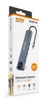 Aligator Dokovací stanice USB-C / Hub 8v1 (USB-C / 2xUSB / SD / MicroSD/ HDTV / RJ45)  (4) (4)