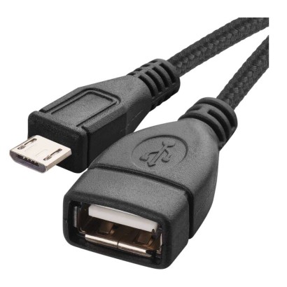 USB kabel 2.0 A/F- micro B/M OTG 15 cm SM7053