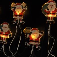 Solight LED okenní řetěz - Santa, 6x LED, přísavný, 120cm, 2x AA - 1V251_2 (1)