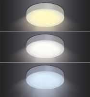 Solight LED mini panel CCT, přisazený, 18W, 1530lm, 3000K, 4000K, 6000K, kulatý - WD17 (4) (4)