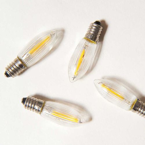 LED čirá žárovka FILAMENT pro svícen 34V/0,2W, Exihand, 1ks