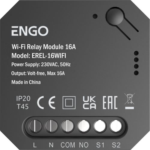 ENGO EREL-16WIFI Smart Wi-Fi relé modul, 16A, beznapěťoý výstup_1