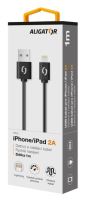 Datový kabel ALIGATOR 2A iPhone lightning 1m, černý_4 (3)