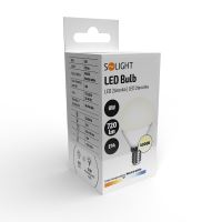 Solight LED žárovka, miniglobe, 8W, E14, 4000K, 720lm, bílé provedení - WZ430-1_2 (1)